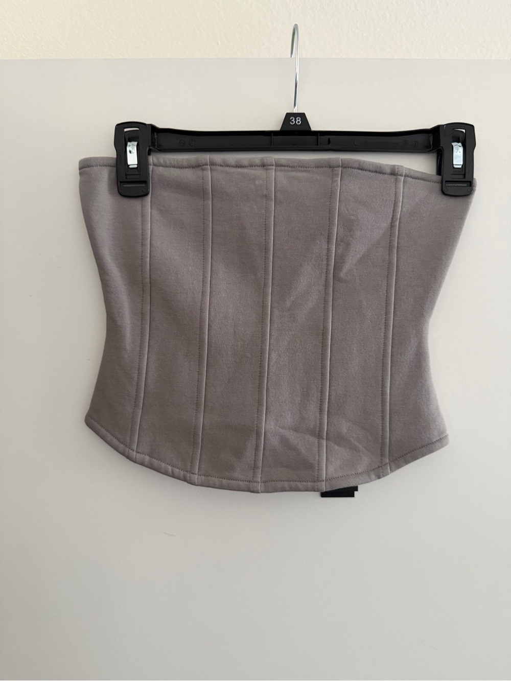YoungLA Gray Strapless Corset Top